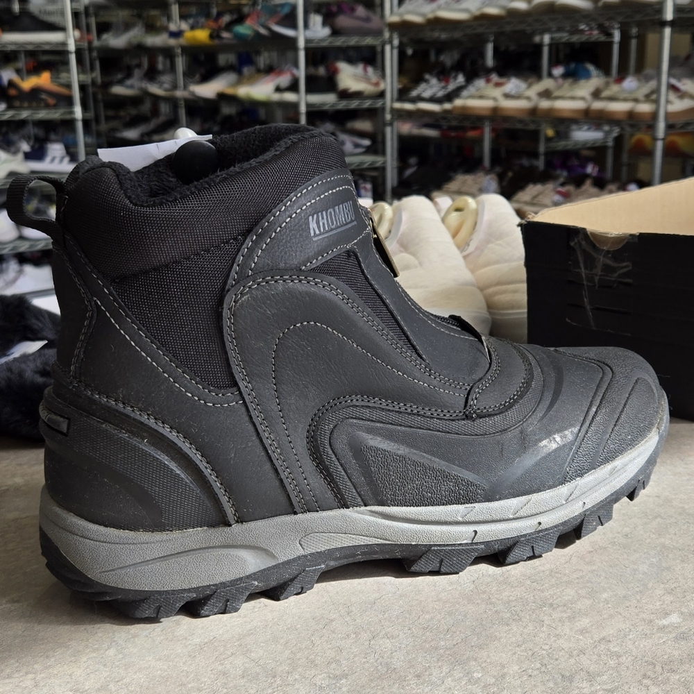 Khombu Men's Black Winter Boots Size 12